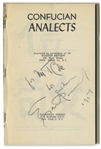 Ezra Pound Signed Copy of His Translation for Confucian Analects -- Pound Inscribes the Copy to Poet Thomas Cole -- With University Archives COA